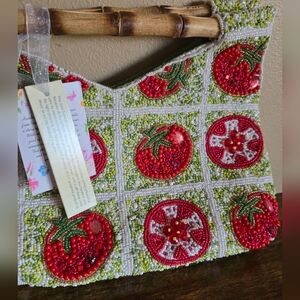 HANDCRAFTED IN INDIA BEADED BAG/ CLUTCH PERFECT FOR "Tomato Girl Summer" CLOSET